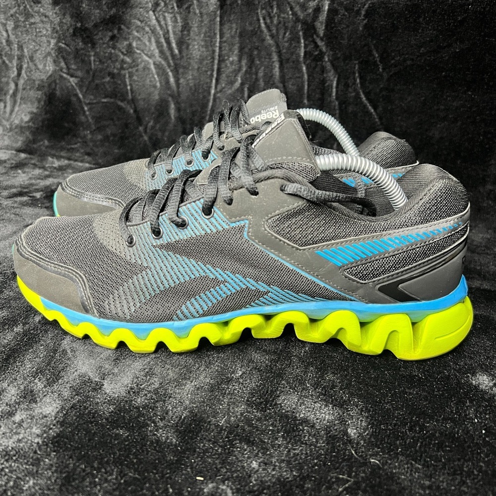 Reebok ZigLite Electrify‎ Womens 10 Running Shoes Black Blue Athletic Sneakers